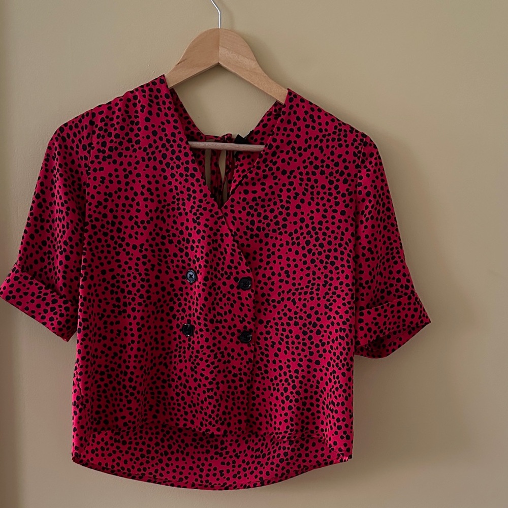 Red Polka Dot Dynamite Women's Top